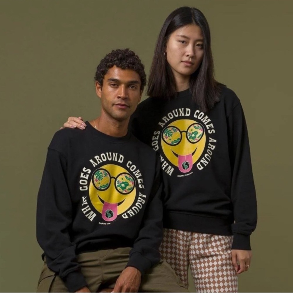 Parks Project Black Crew Neck Sweater with Playful Graphic